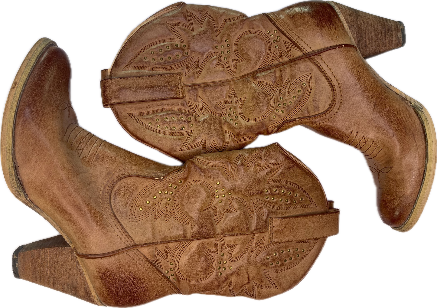 Brown cowboy boots